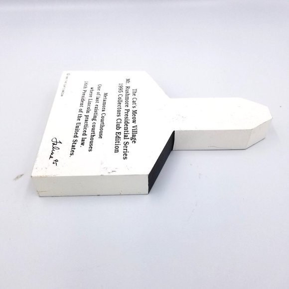 Cat's Meow Village Abraham Lincoln, Metamora Courthouse 1995 Mt Rushmore - Picture 6 of 8